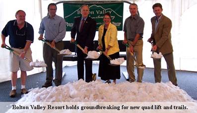 Bolton Valley Resort holds groundbreaking for new quad lift and trails.