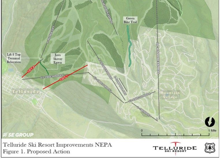 Telluride proposed replacements for lifts 7 and 8