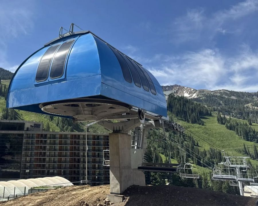 Skytrac: New Chickadee 4-seater chairlift at Snowbird Resort completed