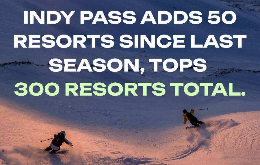 INDY PASS will add over 50 new resorts, surpassing 300 total for the first time in its history