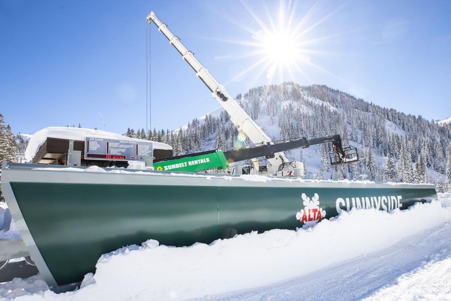 Alta Ski Area: Update on the Sunnyside six-pack lift construction